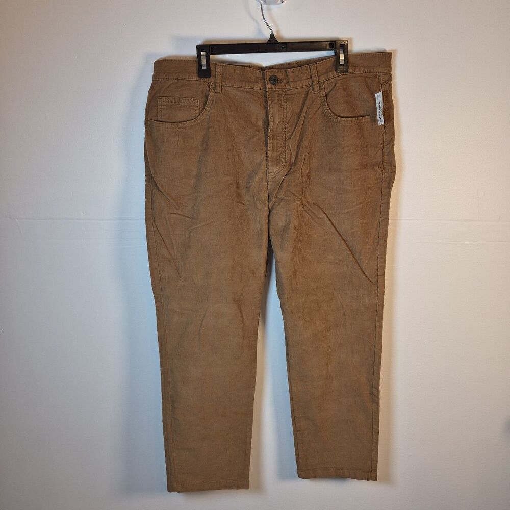 Goodthreads Men's Corduroy Pants Size 38W x 29L Brown Slim Fit